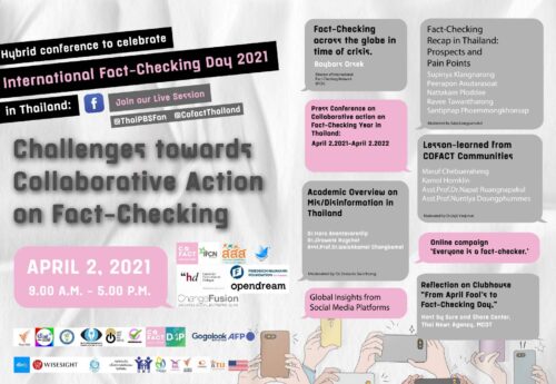 Hybrid conference to celebrate International Fact-Checking Day 2021 in Thailand: Challenges towards Collaborative Action on Fact-Checking