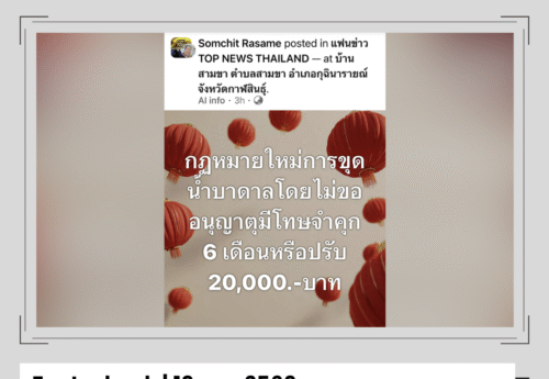 โทษปรับและจำคุกผู้ที่ไม่ขออนุญาตเจาะหรือใช้น้ำบาดาล อยู่ใน พ.ร.บ.น้ำบาดาล มาตั้งแต่ปี 2535 ไม่ใช่ “กฎหมายใหม่”
