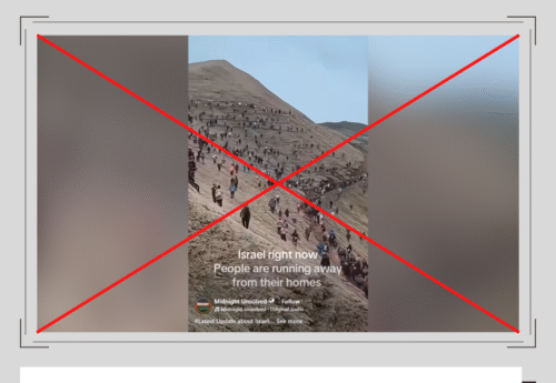 คลิปเก่าที่โพสต์โดยผู้ใช้ติ๊กตอกในเนปาล ถูกอ้างเท็จว่าเป็นภาพชาวอิสราเอลหนีการโจมตีของอิหร่าน